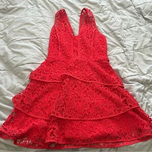 Red formal dress